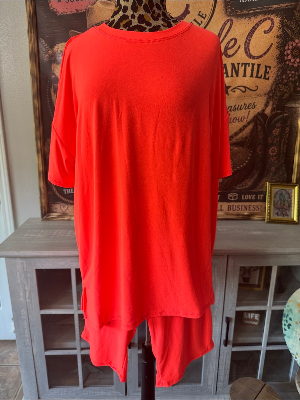 BLUMIN Women's Bright Coral 2PC Set- Sz 2XL